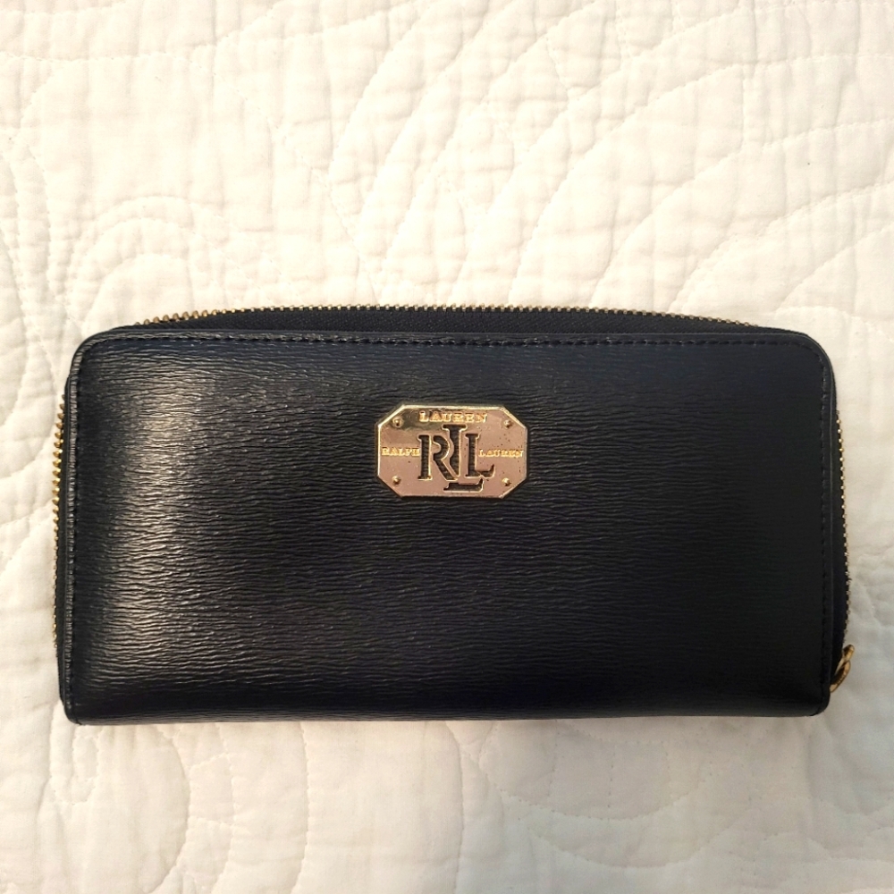 Lauren Ralph Lauren Black Leather Wallet